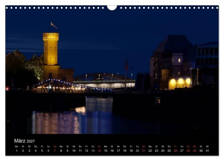 Produktbild: K&ouml;ln bei Nacht (Wandkalender 2027 DIN A3 quer), CALVENDO Monatskalender