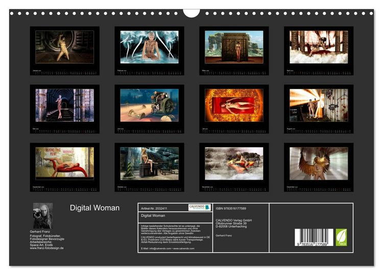 Produktbild: Digital Woman (Wandkalender 2026 DIN A3 quer), CALVENDO Monatskalender