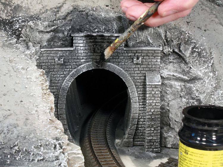Produktbild: NOCH 58052 PROFI plus H0 Tunnel-Portal 2gleisig Hartschaum-Fertigmodell, Bemalt