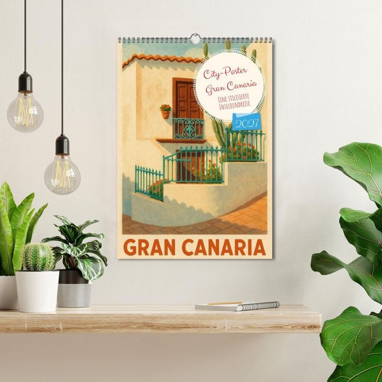 Produktbild: City Poster Gran Canaria (Wandkalender 2027 DIN A3 hoch), CALVENDO Monatskalender