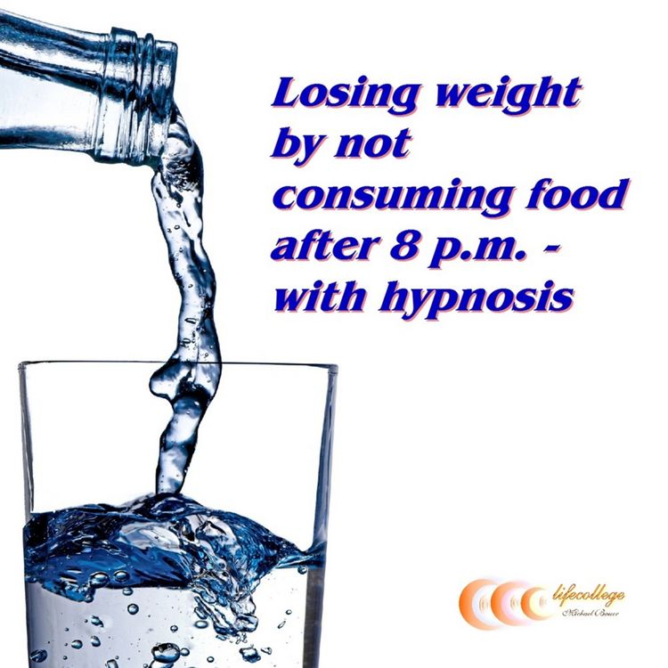 Produktbild: Losing weight by not consuming food after 8 p.m. - with hypnosis
