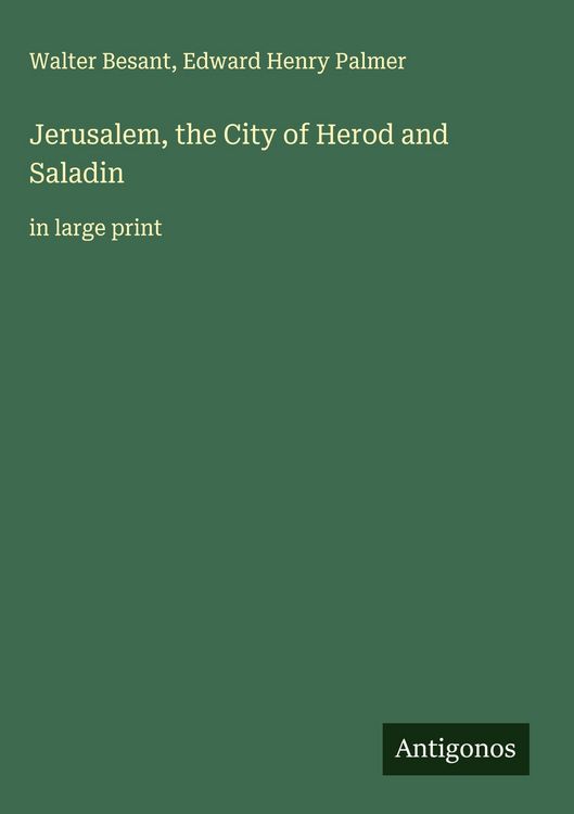 Produktbild: Jerusalem, the City of Herod and Saladin