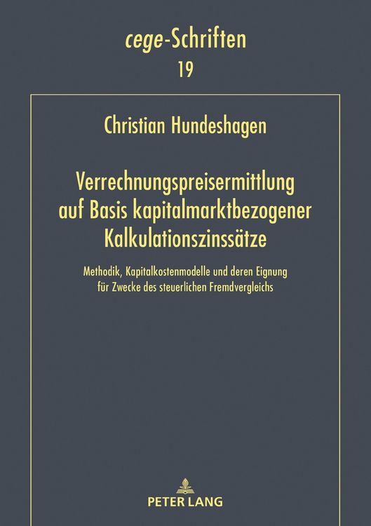 Produktbild: Verrechnungspreisermittlung auf Basis kapitalmarktbezogener Kalkulationszinss&auml;tze