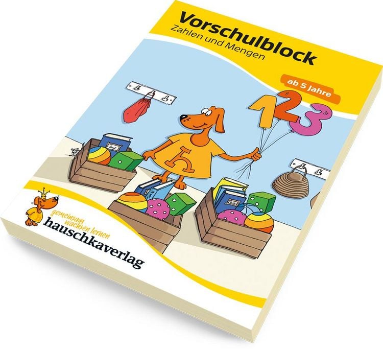 Produktbild: Vorschule &Uuml;bungsheft ab 5 Jahre f&uuml;r Junge und M&auml;dchen. Vorschulblock - Zahlen und Mengen