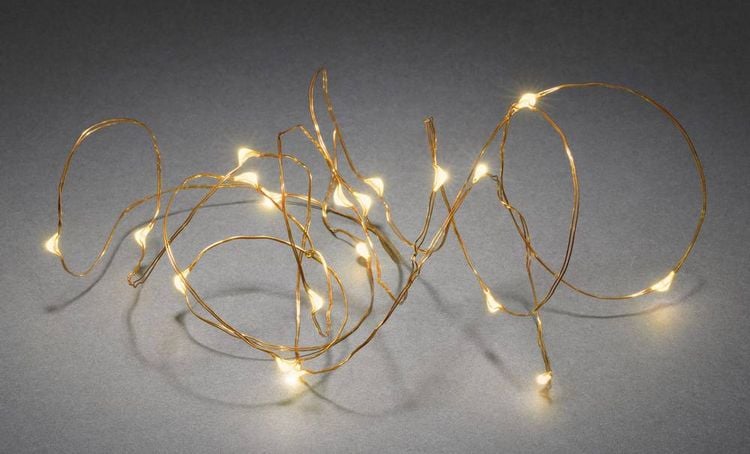Produktbild: Konstsmide 1461-860 Micro-Lichterkette Innen batteriebetrieben Anzahl Leuchtmittel 40 LED Bernstein Beleuchtete L&auml;nge: 3.90 m
