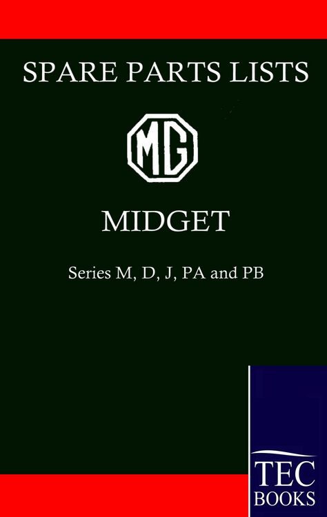 Produktbild: MG MIDGET Spare Parts Lists