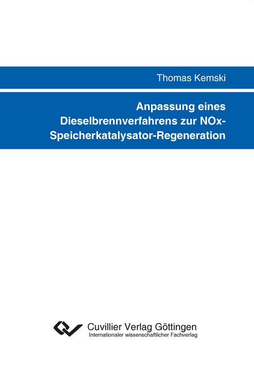 Produktbild: Anpassung eines Dieselbrennverfahrens zur NOx- Speicherkatalysator-Regeneration