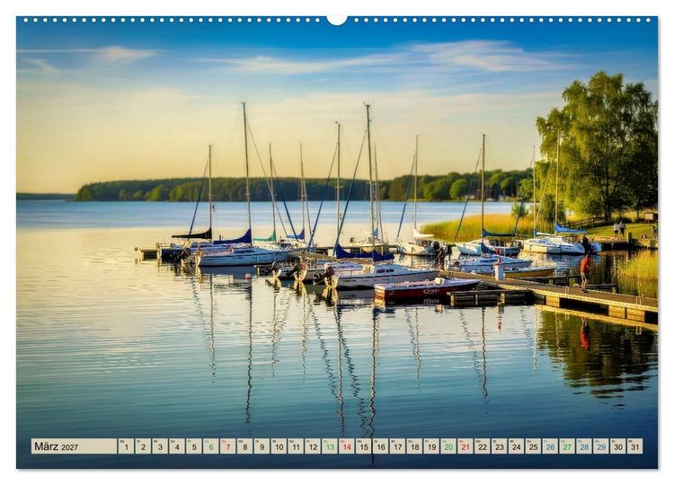 Produktbild: Mecklenburger - Seen (hochwertiger Premium Wandkalender 2027 DIN A2 quer), Kunstdruck in Hochglanz