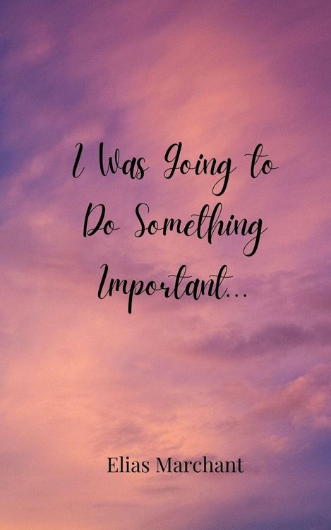 Produktbild: I Was Going to Do Something Important...