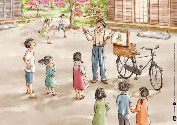 Produktbild: Mariko und die Mondprinzessin. Wenn der Kamishibai-Mann erz&auml;hlt. Kamishibai Bildkartenset