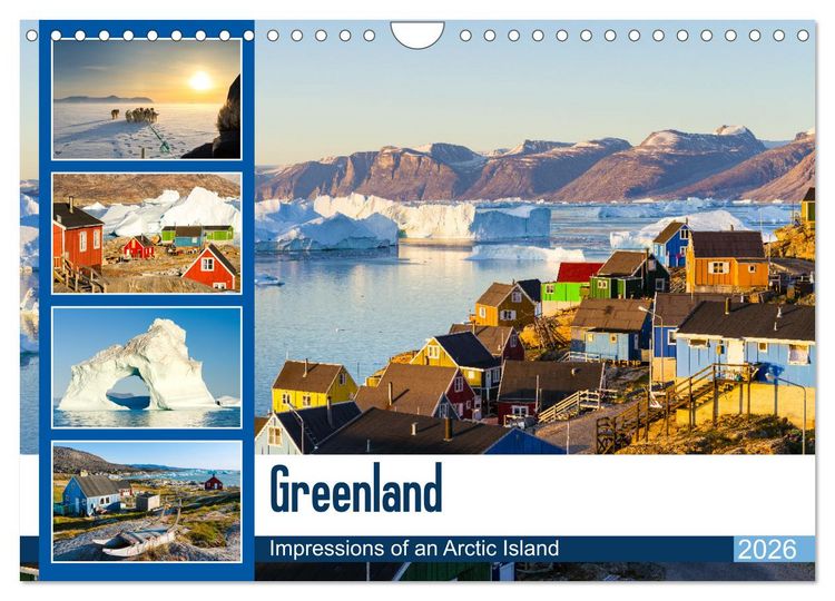Produktbild: Greenland - Impressions of an Arctic Island (Wall Calendar 2026 DIN A4 landscape), CALVENDO 12 Month Wall Calendar