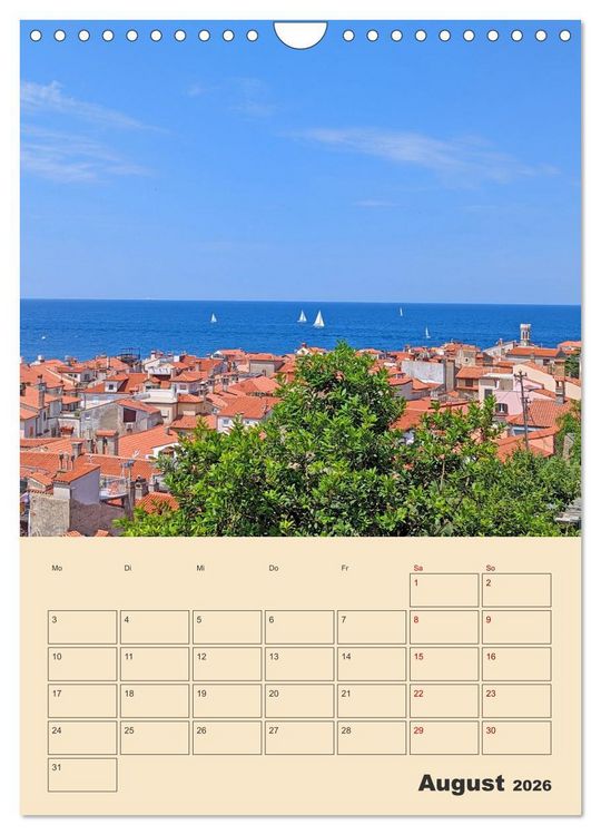 Produktbild: Piran, Sloweniens Perle am Mittelmeer (Wandkalender 2026 DIN A4 hoch), CALVENDO Monatskalender