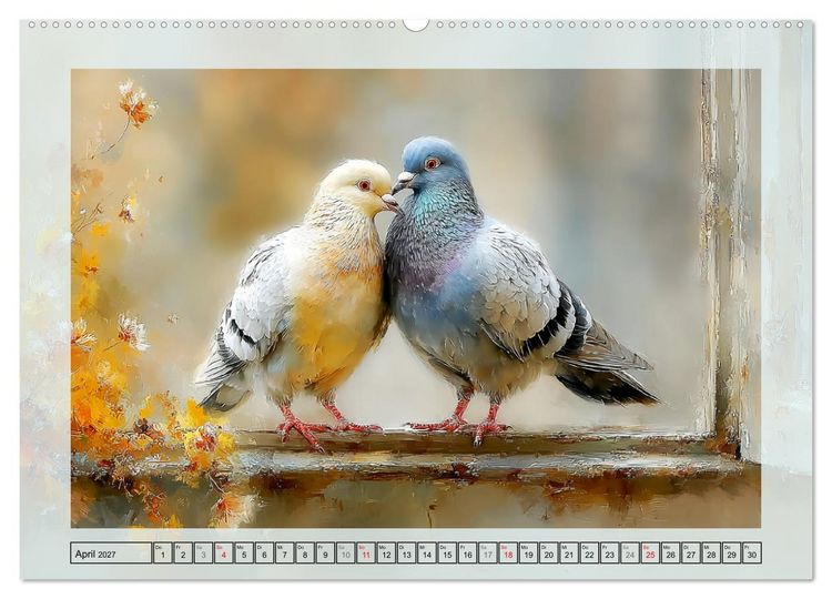 Produktbild: Tauben. Urbane Lebensk&uuml;nstler (Wandkalender 2027 DIN A2 quer), CALVENDO Monatskalender
