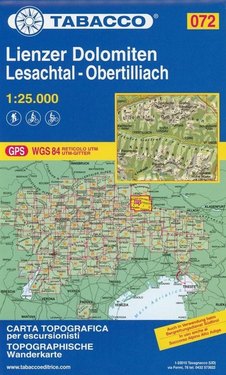 Produktbild: Wanderkarte 72 Lienzer Dolomiten -Lesachtal-Obertillach-Lienz