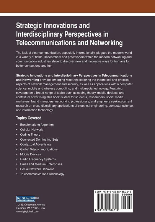 Produktbild: Strategic Innovations and Interdisciplinary Perspectives in Telecommunications and Networking