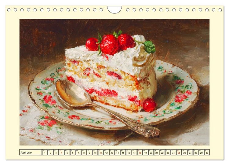 Produktbild: Pattiserie und Pinsel. Tortentr&auml;ume in kunstvoller &Ouml;loptik (Wandkalender 2027 DIN A4 quer), CALVENDO Monatskalender