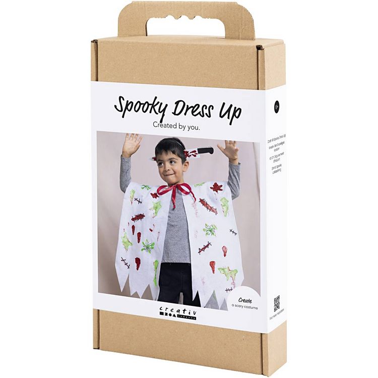 Produktbild: Creativ Company Kreativ Set Gruseliges Kost&uuml;m, Umhang und Stirnband, sortierte Farben