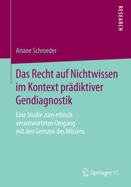 Produktbild: Das Recht auf Nichtwissen im Kontext pr&auml;diktiver Gendiagnostik