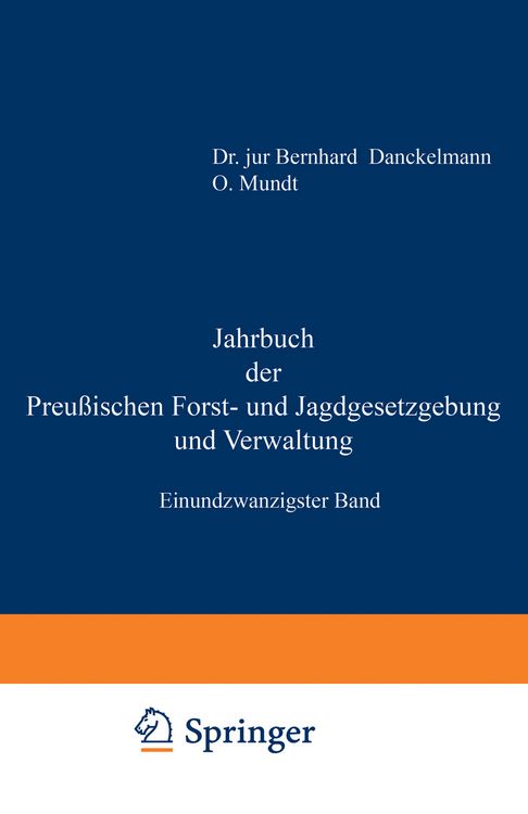 Produktbild: Jahrbuch der Preu&szlig;ischen Forst- und Jagdgesetzgebung und Verwaltung