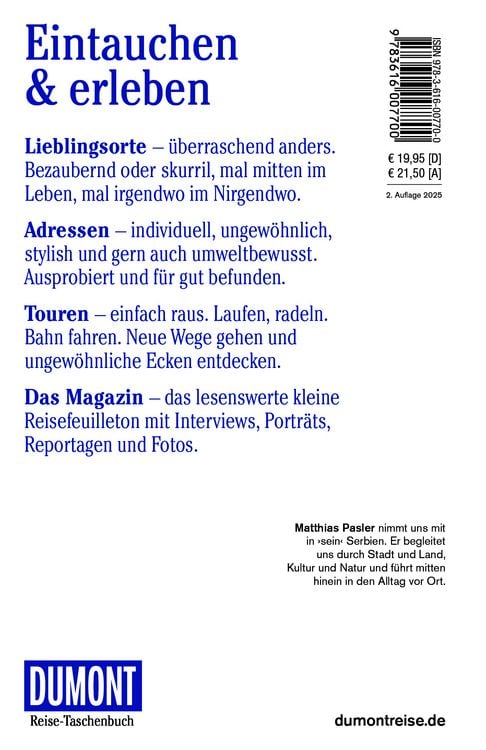 Produktbild: DUMONT Reise-Taschenbuch Reisef&uuml;hrer Serbien