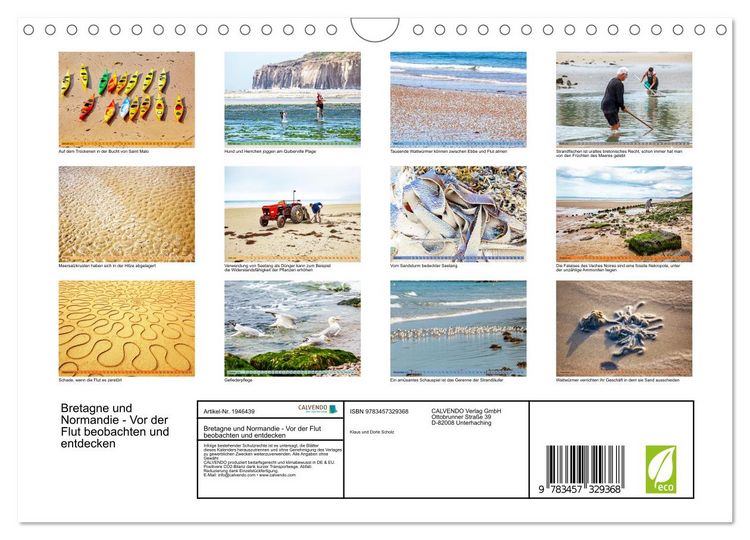 Produktbild: Bretagne und Normandie - Vor der Flut beobachten und entdecken (Wandkalender 2026 DIN A4 quer), CALVENDO Monatskalender