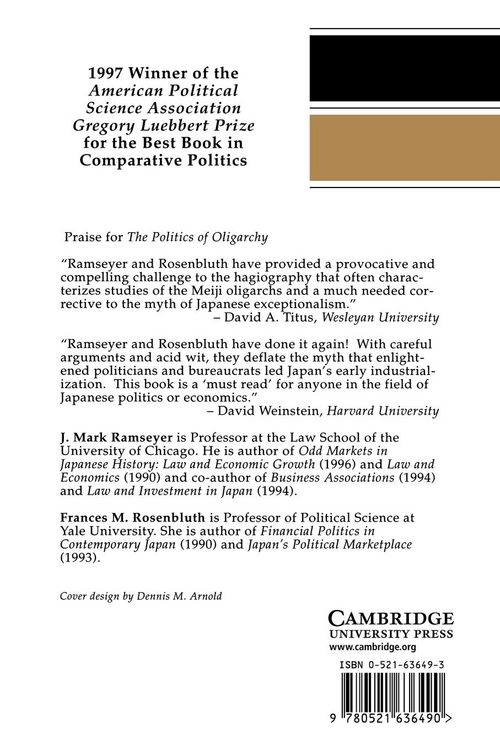 Produktbild: The Politics of Oligarchy