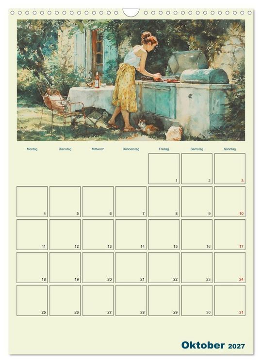 Produktbild: Frauen im Garten. Poesie im Aquarell-Stil (Wandkalender 2027 DIN A3 hoch), CALVENDO Monatskalender