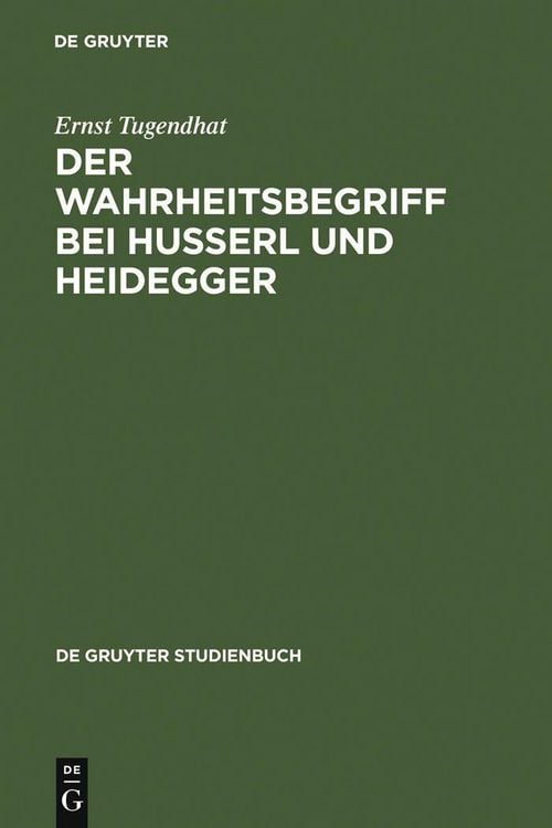 Produktbild: Der Wahrheitsbegriff bei Husserl und Heidegger