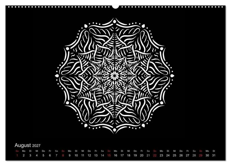 Produktbild: Entspannung und Ruhe durch Mandalas (hochwertiger Premium Wandkalender 2027 DIN A2 quer), Kunstdruck in Hochglanz