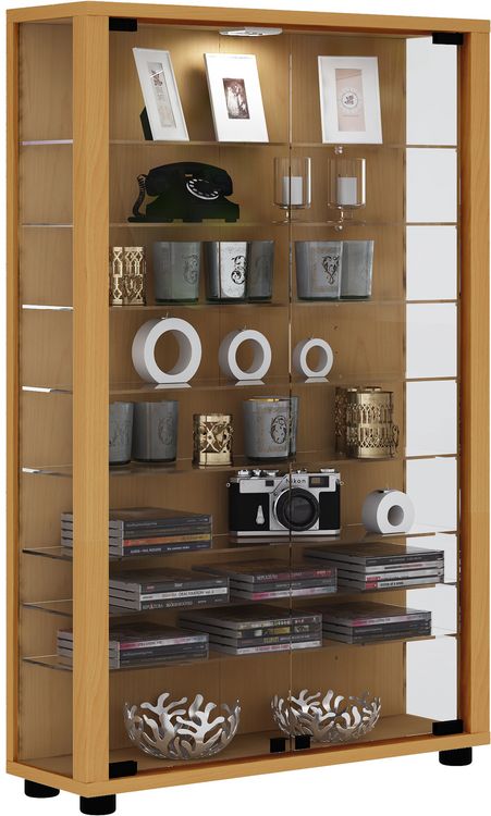 Produktbild: Holz Glas Stand Vitrine Sammelvitrine Lumo Mini
