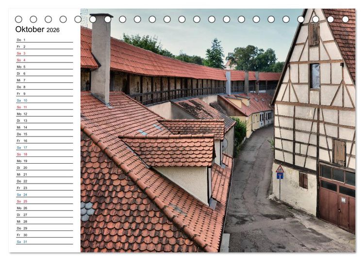 Produktbild: N&ouml;rdlingen - Ansichtssache (Tischkalender 2026 DIN A5 quer), CALVENDO Monatskalender