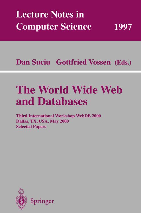 Produktbild: The World Wide Web and Databases