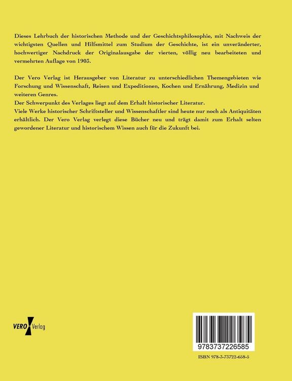 Produktbild: Lehrbuch der historischen Methode und der Geschichtsphilosophie