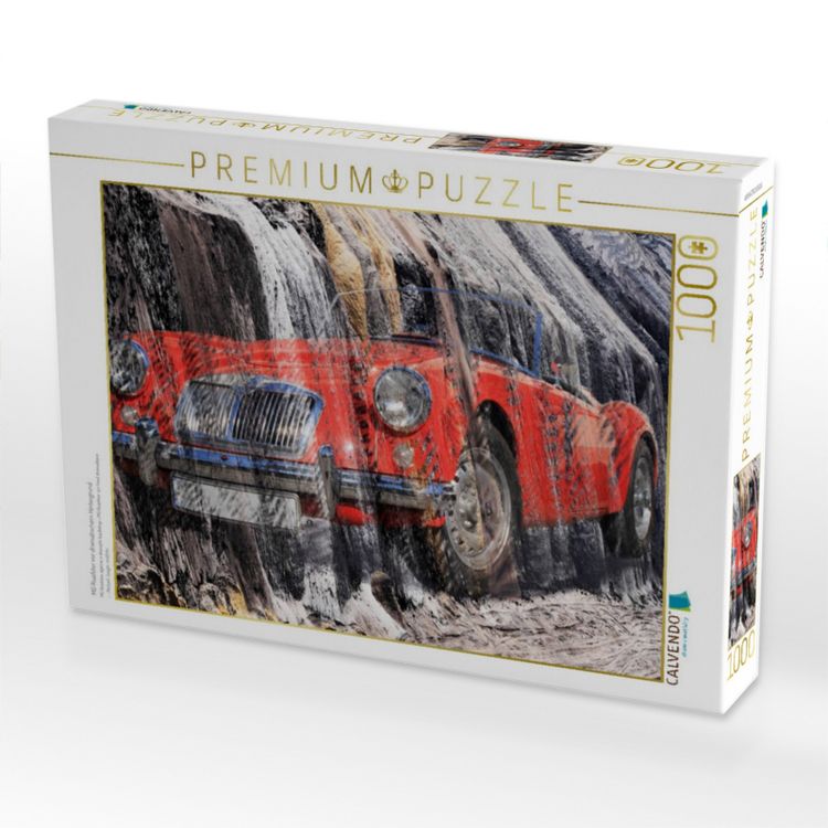 Produktbild: CALVENDO Puzzle MG Roadster vor dramatischem Hintergrund | 1000 Teile Lege-Gr&ouml;&szlig;e 64x48cm Foto-Puzzle f&uuml;r gl&uuml;ckliche Stunden
