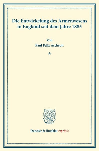 Produktbild: Die Entwickelung des Armenwesens in England