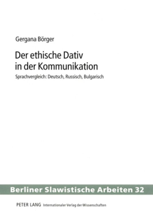Produktbild: Der ethische Dativ in der Kommunikation