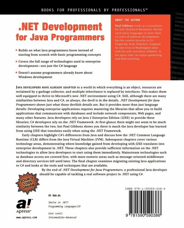 Produktbild: .NET Development for Java Programmers