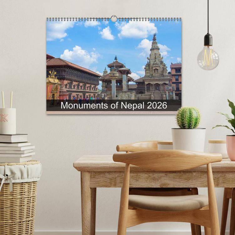 Produktbild: Monuments of Nepal 2026 (Wall Calendar 2026 DIN A3 landscape), CALVENDO 12 Month Wall Calendar