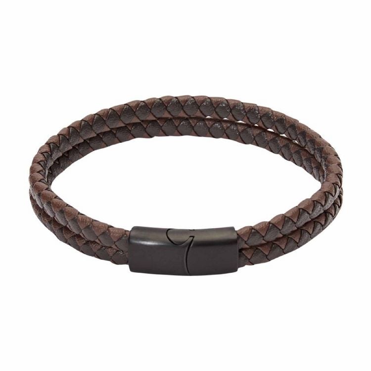 Produktbild: Armband - "VIRO" - Leder doppelt - braun