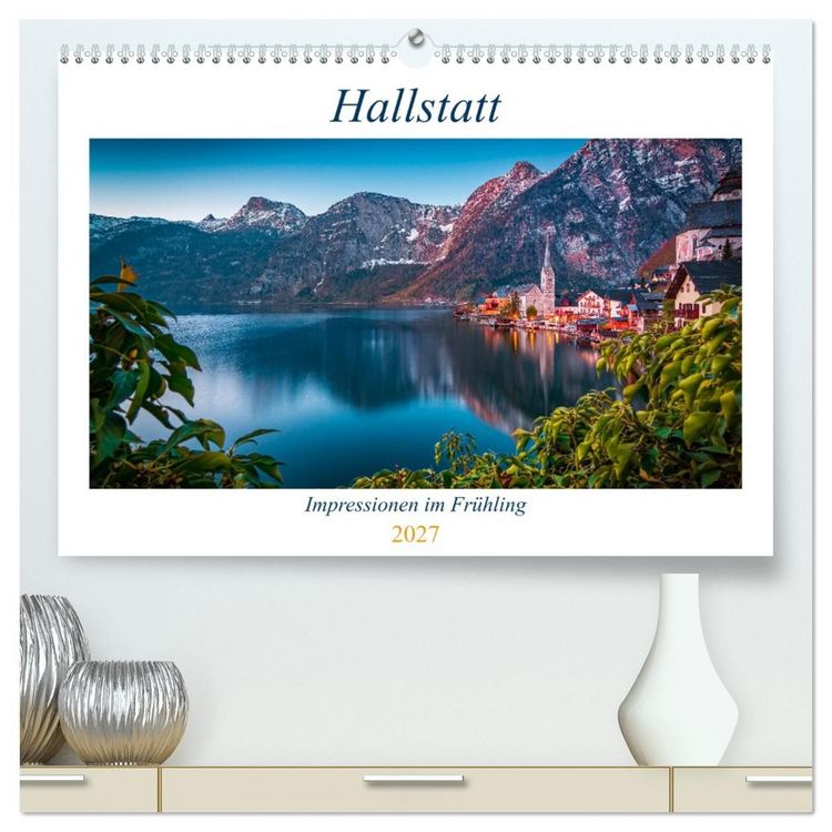Produktbild: Hallstatt - Impressionen im Fr&uuml;hling (hochwertiger Premium Wandkalender 2027 DIN A2 quer), Kunstdruck in Hochglanz