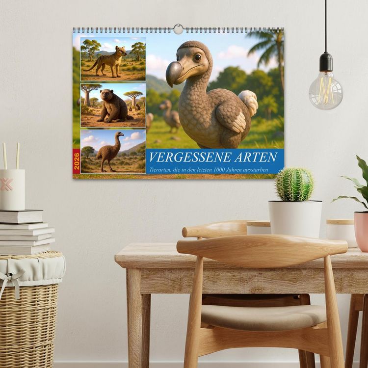 Produktbild: Vergessene Arten (Wandkalender 2026 DIN A3 quer), CALVENDO Monatskalender