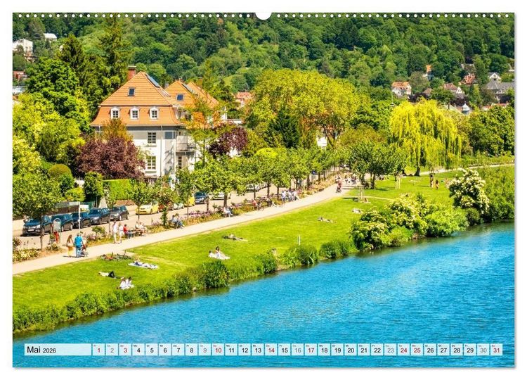 Produktbild: Romantisches Heidelberg &ndash; 12 Traummotive voller Magie und Geschichte (hochwertiger Premium Wandkalender 2026 DIN A2 quer), Kunstdruck in Hochglanz