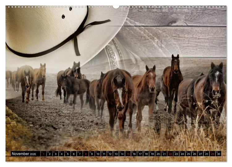 Produktbild: Western-Feeling (hochwertiger Premium Wandkalender 2026 DIN A2 quer), Kunstdruck in Hochglanz
