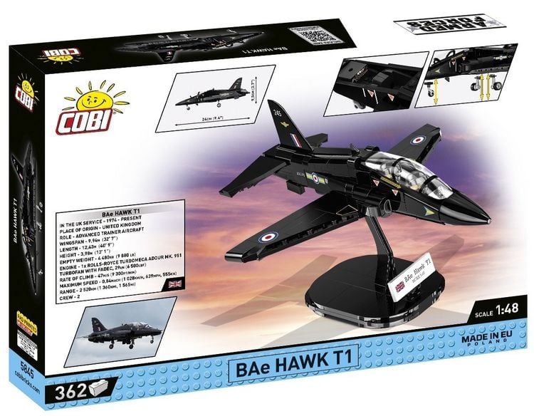 Produktbild: COBI Armed Forces 5845 - BAe HAWK T1, 362 Klemmbausteine, 1:48