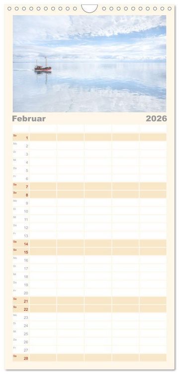 Produktbild: Familienplaner 2026 - Nordsee Insel Sylt mit 5 Spalten (Wandkalender, 21 x 45 cm) CALVENDO