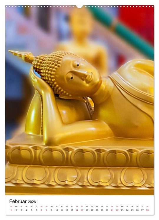 Produktbild: Wat Chalong - Tempel mit ganz speziellem Charme (hochwertiger Premium Wandkalender 2026 DIN A2 hoch), Kunstdruck in Hochglanz
