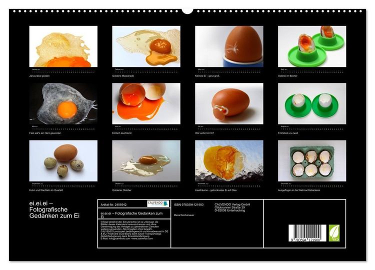 Produktbild: ei.ei.ei &ndash; Fotografische Gedanken zum Ei (hochwertiger Premium Wandkalender 2027 DIN A2 quer), Kunstdruck in Hochglanz