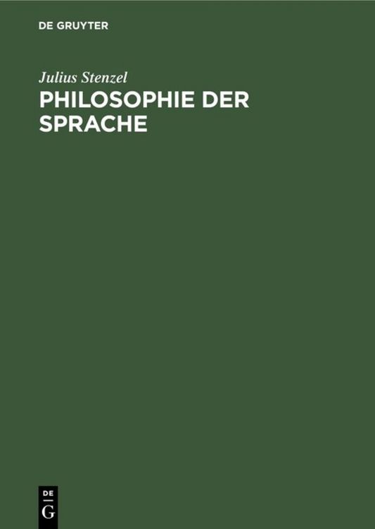 Produktbild: Philosophie der Sprache