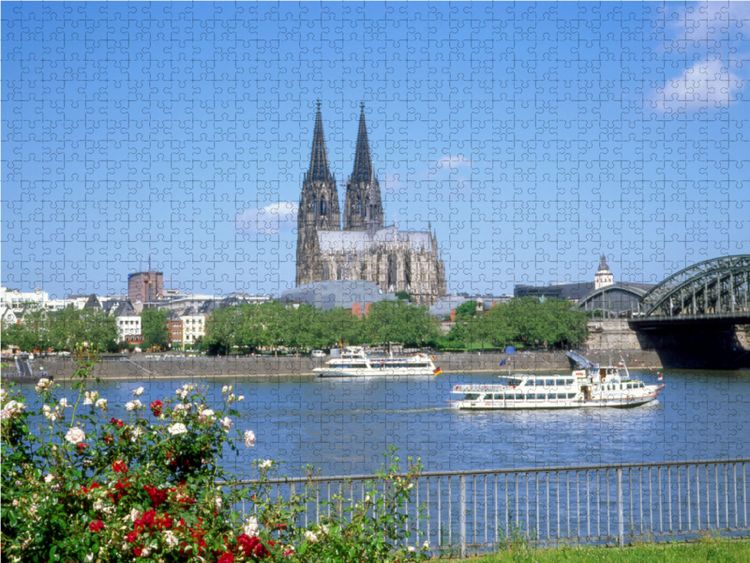 Produktbild: CALVENDO Puzzle K&ouml;ln am Rhein | 1000 Teile Lege-Gr&ouml;&szlig;e 64x48cm Foto-Puzzle f&uuml;r gl&uuml;ckliche Stunden