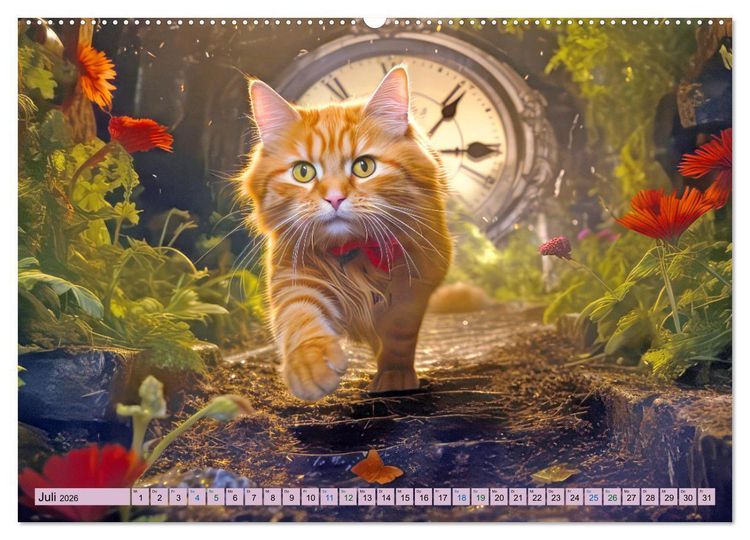 Produktbild: Ginger - Samtpfotiger Abenteurer (Wandkalender 2026 DIN A2 quer), CALVENDO Monatskalender